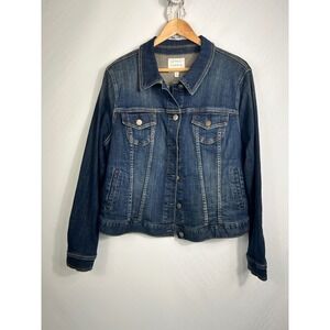Torrid Womens Blue Denim Trucker Jacket Medium Wash Plus Size 2 1